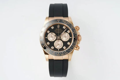 Daytona 126515 ERF Best Edition Black/RG Diamonds Dial on Oysterflex Strap JH4131 (Free Sprung)