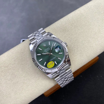 Datejust 41 126334 904L SS VSF 1:1 Best Edition Green Stick Dial on Jubilee Bracelet VS3235 V2s (Free Sprung) Weighted