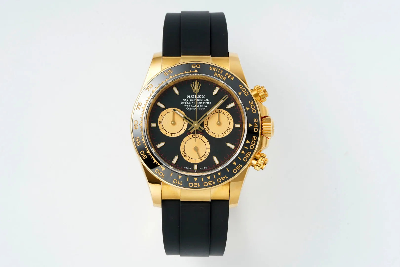 Daytona 126518 ERF Best Edition Black/YG Dial on Oysterflex Strap JH4131 (Free Sprung)
