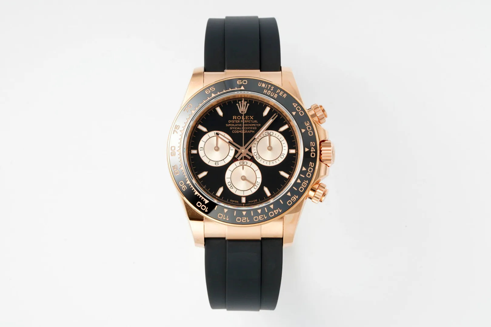 Daytona 126515 ERF Best Edition Black/RG Dial on Oysterflex Strap JH4131 (Free Sprung)
