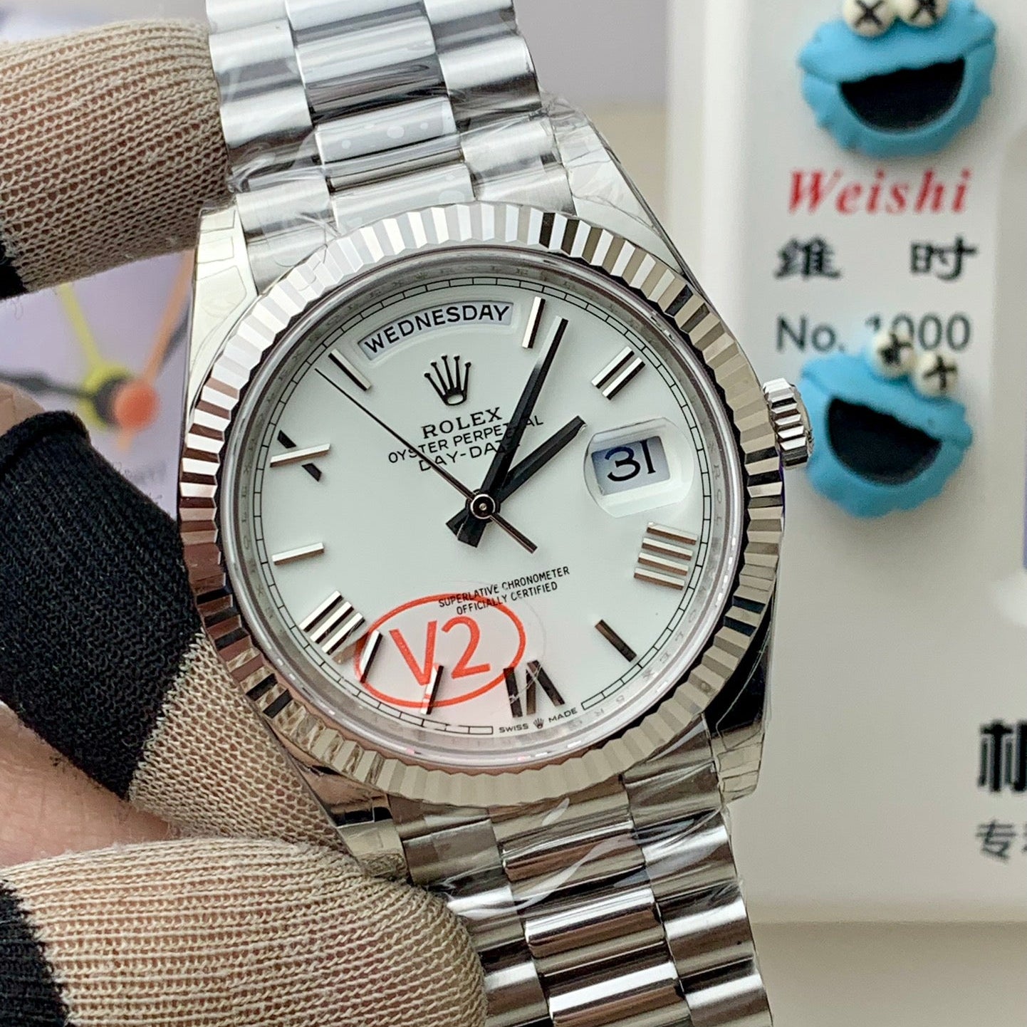 DayDate 40 228239 VSF 1:1 Best Edition White Roman Dial on President Bracelet VS3255 V2