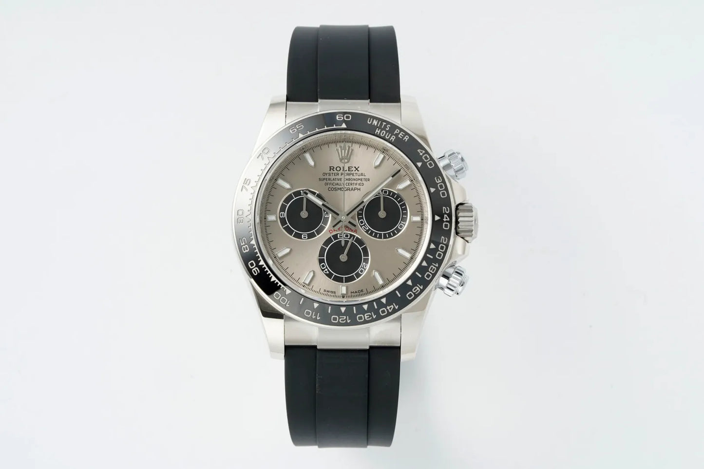 Daytona 126519 ERF Best Edition Gray/Black Dial on Oysterflex Strap JH4131 (Free Sprung)