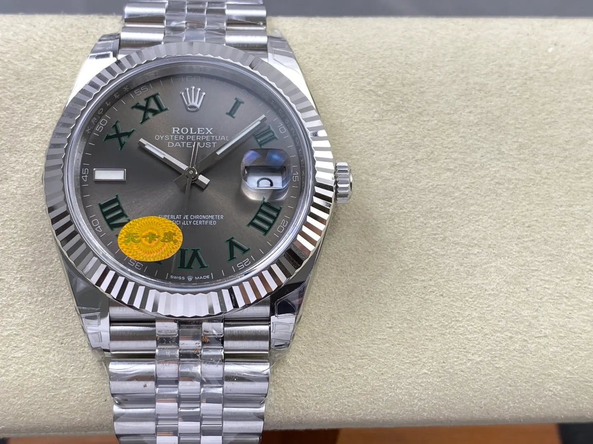 Datejust 41 126334 904L SS VSF 1:1 Best Edition Gray Roman Dial on Jubilee Bracelet VS3235 V2s (Free Sprung) Weighted