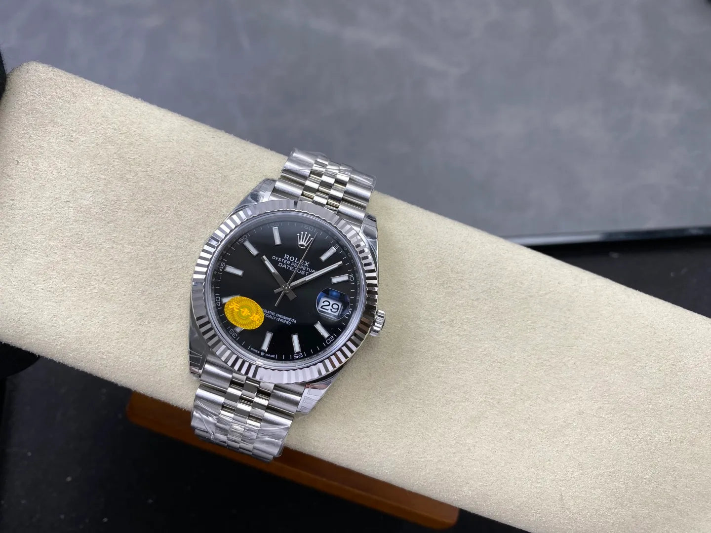 Datejust 41 126334 904L SS VSF 1:1 Best Edition Black Stick Dial on Jubilee Bracelet VS3235 V2s (Free Sprung) Weighted