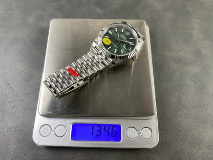 Datejust 41 126334 904L SS VSF 1:1 Best Edition Green Stick Dial on Jubilee Bracelet VS3235 V2s (Free Sprung) Weighted