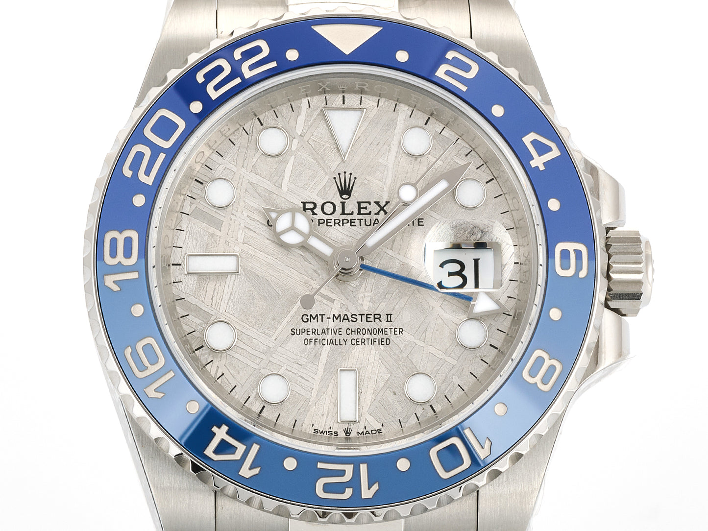 GMT-Master II Blue Ceramic ARF 1:1 Best Edition Meteorite Dial On Jubilee Bracelet DD3285 CHS Gain Weight