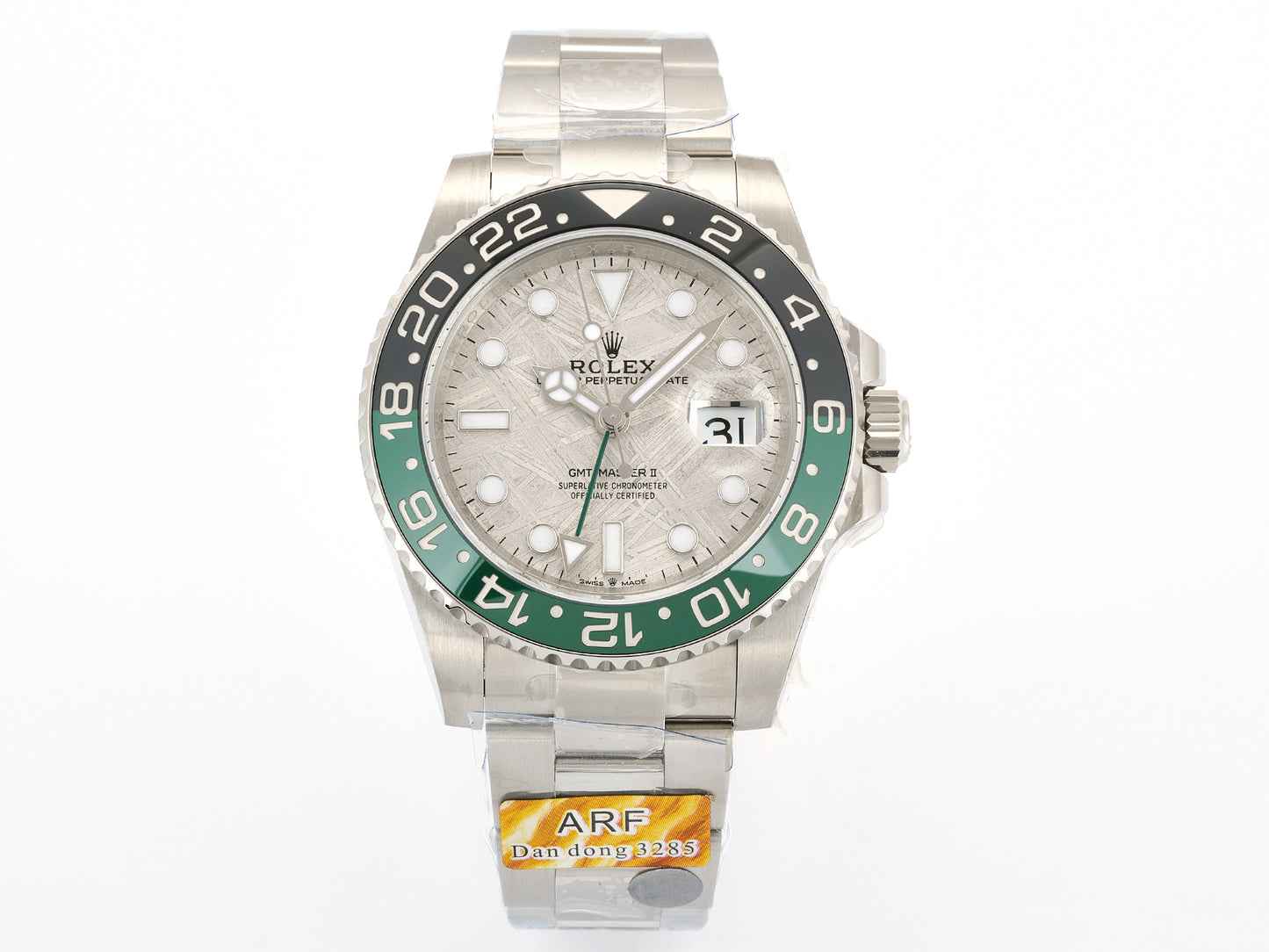GMT-Master II Blaken Green Ceramic ARF 1:1 Best Edition Meteorite Dial On Oyster Bracelet DD3285 CHS Gain Weight