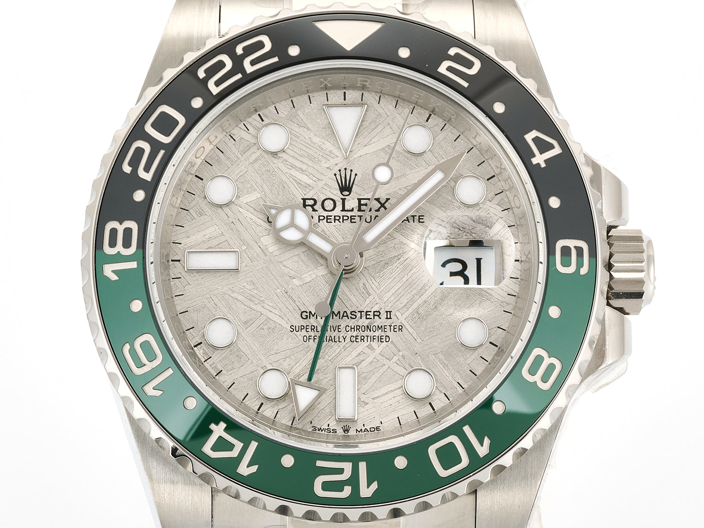 GMT-Master II Blaken Green Ceramic ARF 1:1 Best Edition Meteorite Dial On Oyster Bracelet DD3285 CHS Gain Weight