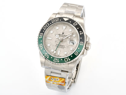 GMT-Master II Blaken Green Ceramic ARF 1:1 Best Edition Meteorite Dial On Oyster Bracelet DD3285 CHS Gain Weight