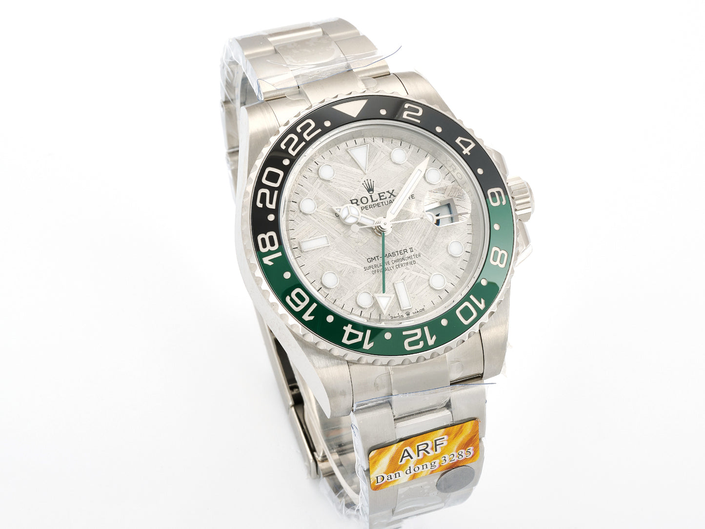 GMT-Master II Blaken Green Ceramic ARF 1:1 Best Edition Meteorite Dial On Oyster Bracelet DD3285 CHS Gain Weight