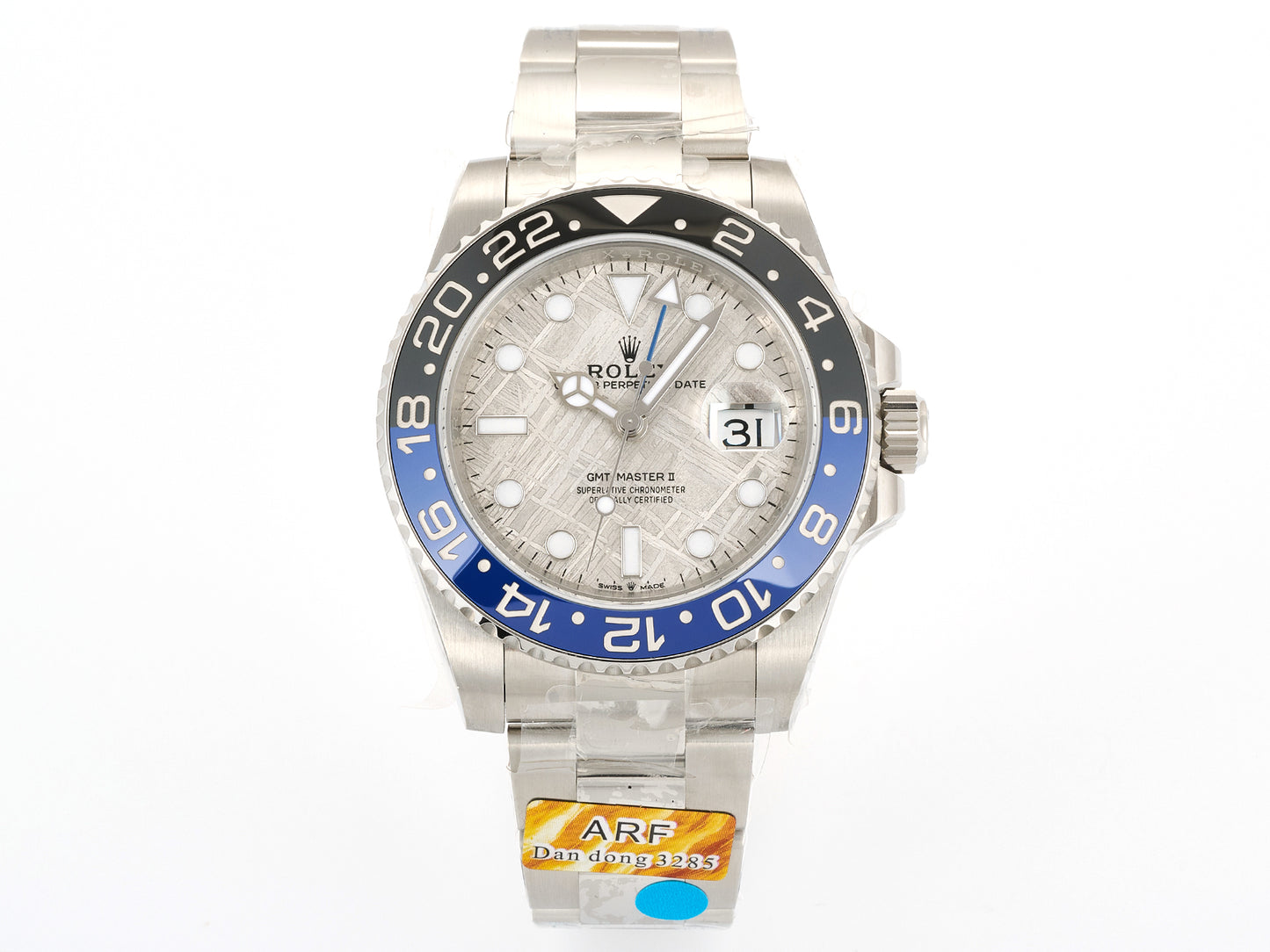 GMT-Master II Blaken Blue Ceramic ARF 1:1 Batman Best Edition Meteorite Dial On Oyster Bracelet DD3285 Gain Weight