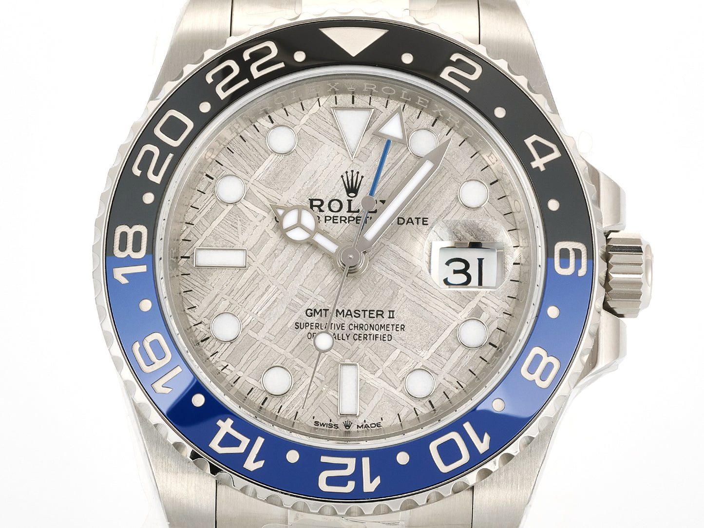 GMT-Master II Blaken Blue Ceramic ARF 1:1 Batman Best Edition Meteorite Dial On Oyster Bracelet DD3285 Gain Weight
