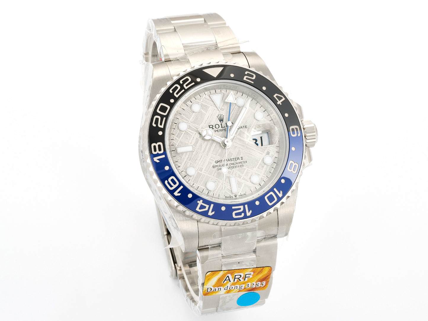 GMT-Master II Blaken Blue Ceramic ARF 1:1 Batman Best Edition Meteorite Dial On Oyster Bracelet DD3285 Gain Weight