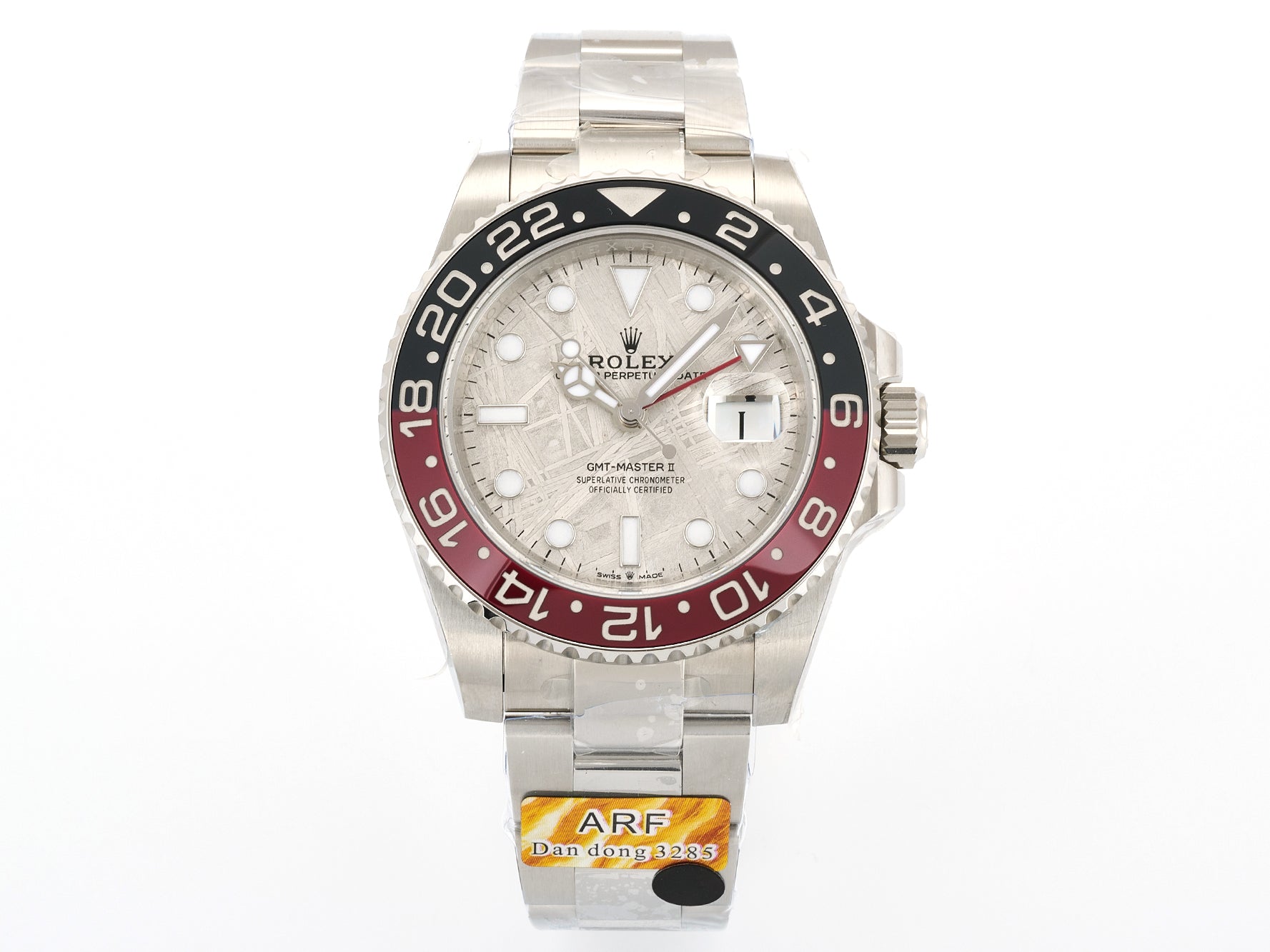 GMT-Master II Black/Red Ceramic ARF 1:1 Best Edition Meteorite Dial On Oyster Bracelet DD3285 CHS Gain Weight
