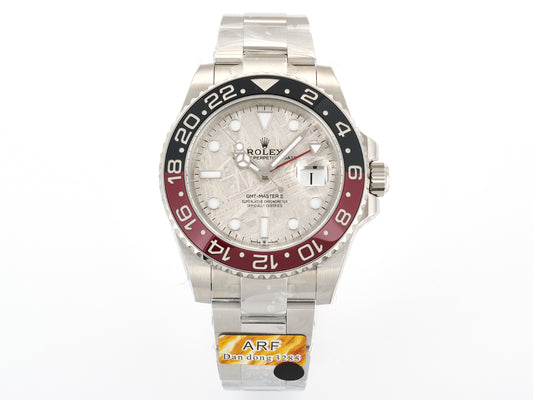 GMT-Master II Black/Red Ceramic ARF 1:1 Best Edition Meteorite Dial On Oyster Bracelet DD3285 CHS Gain Weight