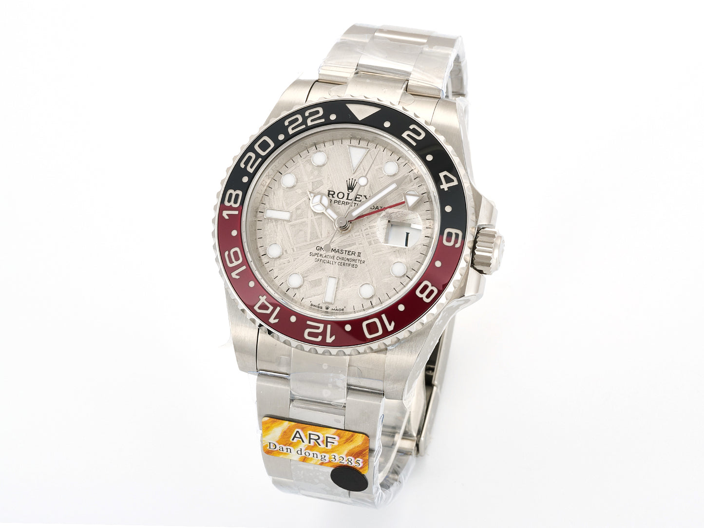 GMT-Master II Black/Red Ceramic ARF 1:1 Best Edition Meteorite Dial On Oyster Bracelet DD3285 CHS Gain Weight