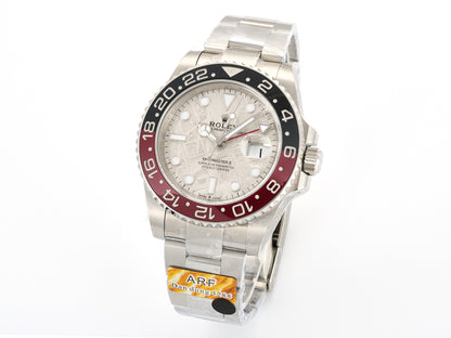 GMT-Master II Black/Red Ceramic ARF 1:1 Best Edition Meteorite Dial On Oyster Bracelet DD3285 CHS Gain Weight
