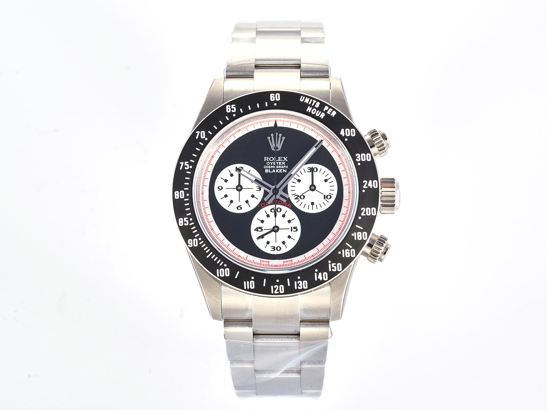 Custom PMSF Daytona Paul Newman 1:1 Best Edition Black/White Dial on SS 904L Bracelet DD4130 Custom Modded
