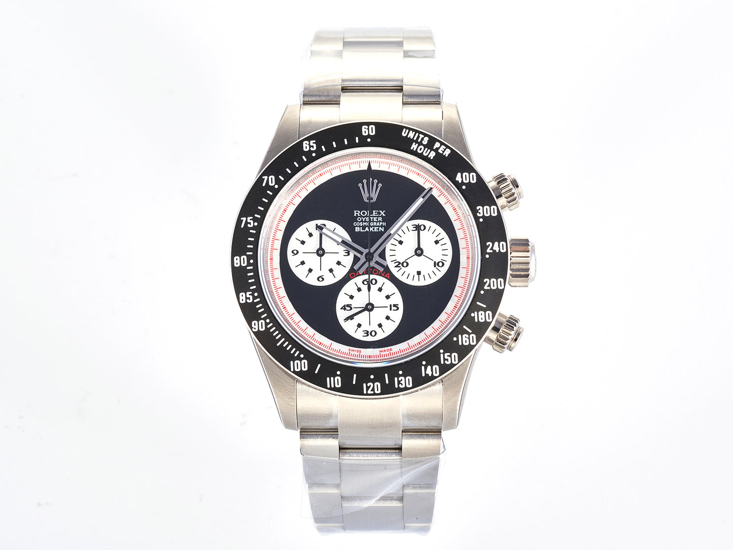 Custom PMSF Daytona Paul Newman 1:1 Best Edition Black/White Dial on SS 904L Bracelet DD4130 Custom Modded