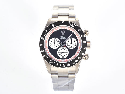 Custom PMSF Daytona Paul Newman 1:1 Best Edition Black/White Dial on SS 904L Bracelet DD4130 Custom Modded