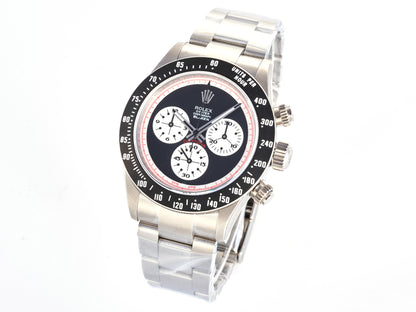 Custom PMSF Daytona Paul Newman 1:1 Best Edition Black/White Dial on SS 904L Bracelet DD4130 Custom Modded