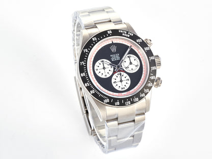 Custom PMSF Daytona Paul Newman 1:1 Best Edition Black/White Dial on SS 904L Bracelet DD4130 Custom Modded