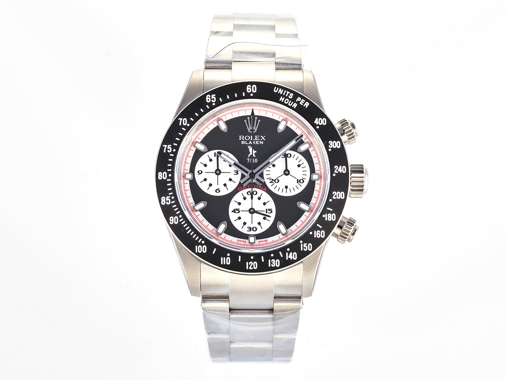 Custom PMSF Daytona Paul Newman 1:1 Best Edition Black Dial on SS 904L Bracelet DD4130 Custom Modded