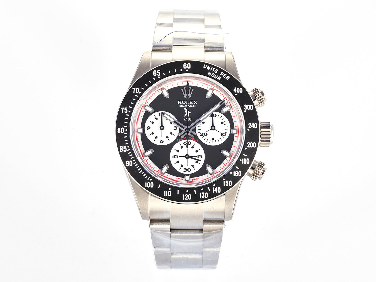Custom PMSF Daytona Paul Newman 1:1 Best Edition Black Dial on SS 904L Bracelet DD4130 Custom Modded
