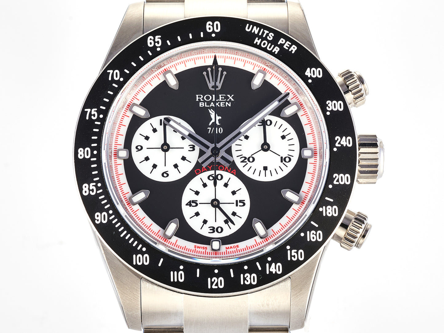 Custom PMSF Daytona Paul Newman 1:1 Best Edition Black Dial on SS 904L Bracelet DD4130 Custom Modded
