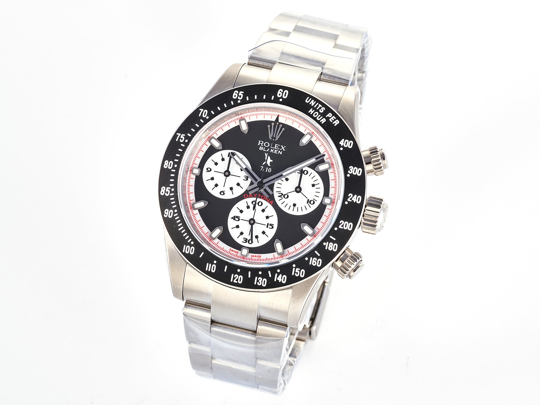 Custom PMSF Daytona Paul Newman 1:1 Best Edition Black Dial on SS 904L Bracelet DD4130 Custom Modded