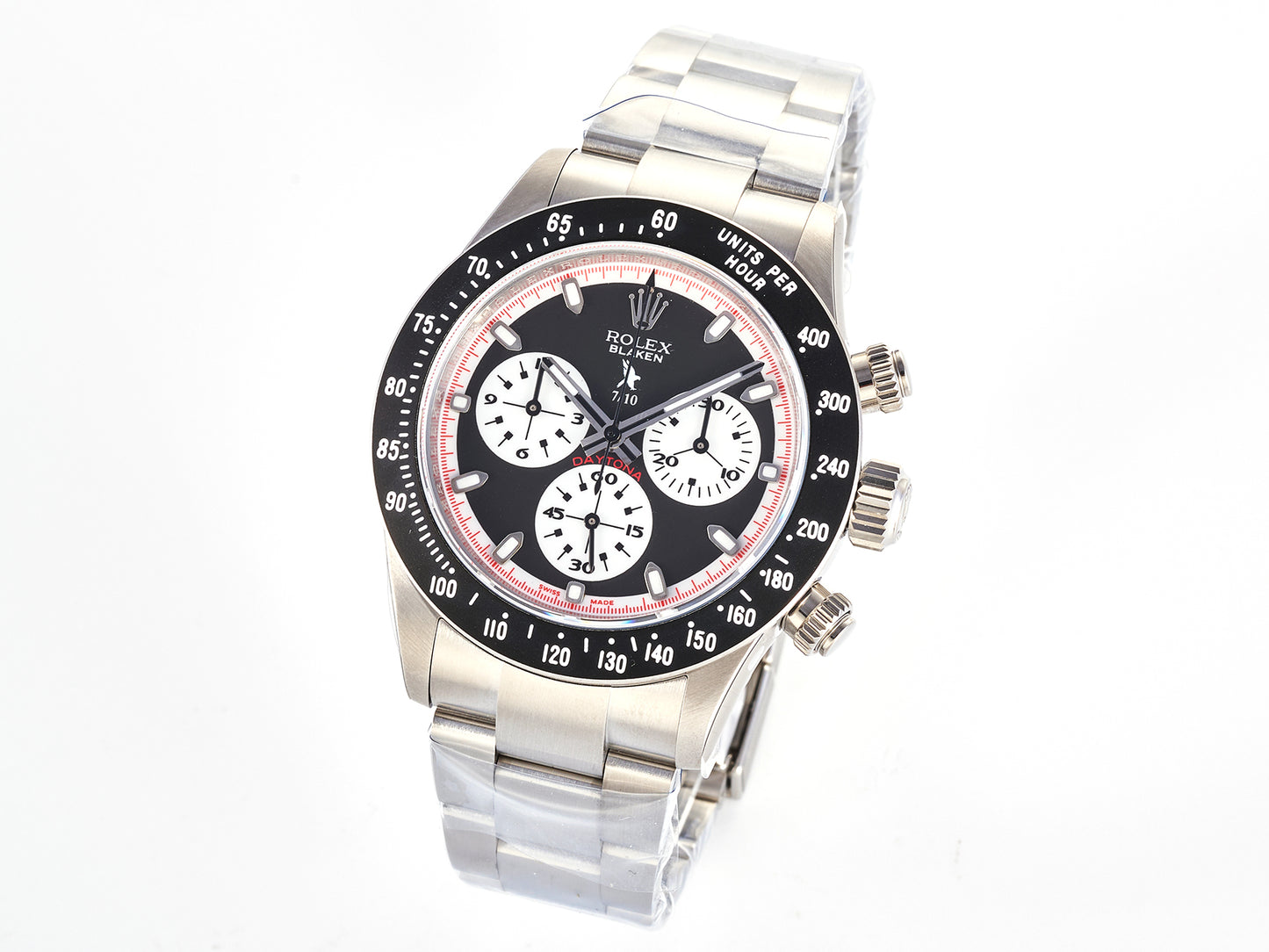 Custom PMSF Daytona Paul Newman 1:1 Best Edition Black Dial on SS 904L Bracelet DD4130 Custom Modded