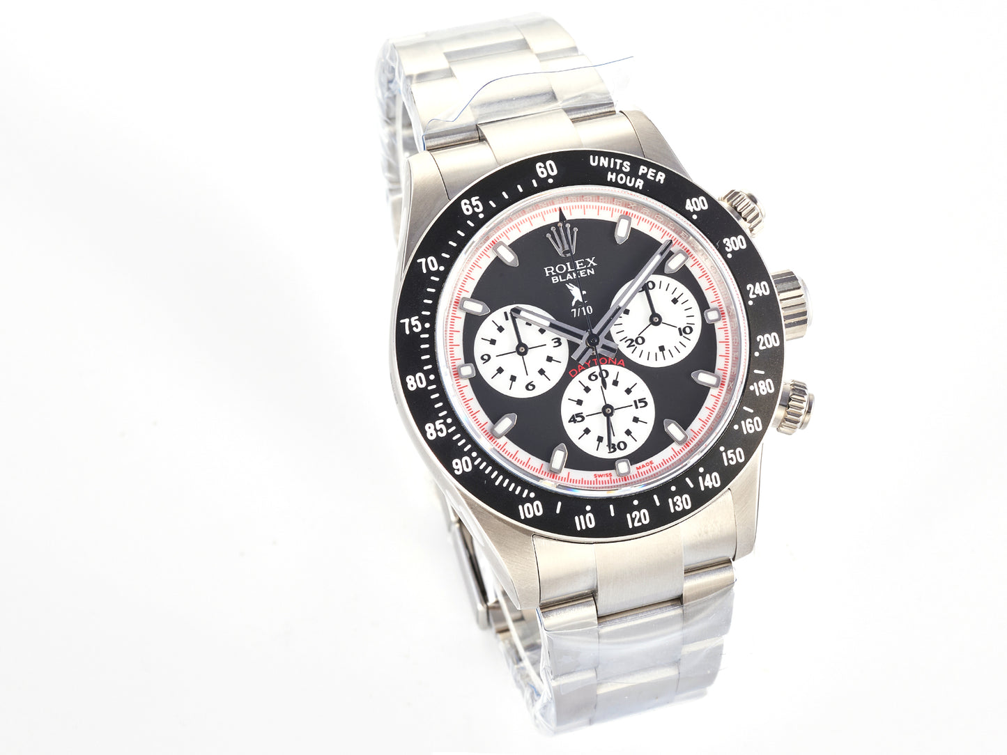 Custom PMSF Daytona Paul Newman 1:1 Best Edition Black Dial on SS 904L Bracelet DD4130 Custom Modded