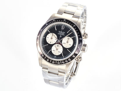 Custom PMSF Daytona Paul Newman 1:1 Best Edition Black/Sliver Dial on SS 904L Bracelet DD4130 Custom Modded