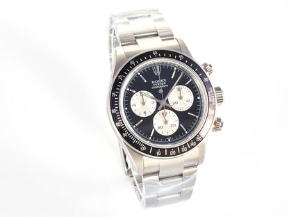 Custom PMSF Daytona Paul Newman 1:1 Best Edition Black/Sliver Dial on SS 904L Bracelet DD4130 Custom Modded