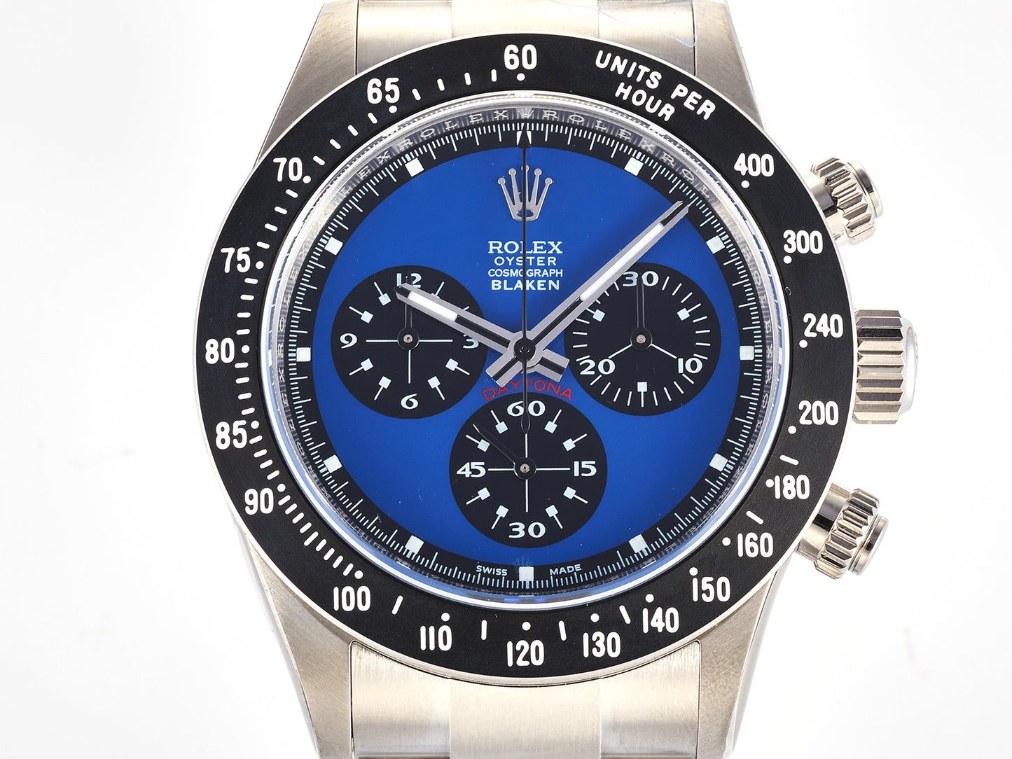 Custom PMSF Daytona Paul Newman 1:1 Best Edition Blue/Black Dial on SS 904L Bracelet DD4130 Custom Modded