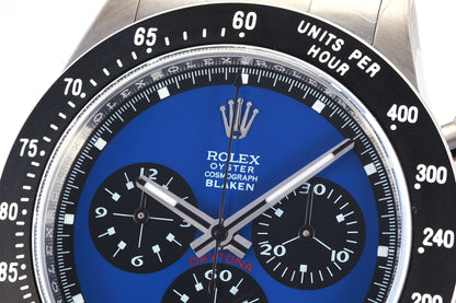 Custom PMSF Daytona Paul Newman 1:1 Best Edition Blue/Black Dial on SS 904L Bracelet DD4130 Custom Modded