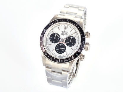 Custom PMSF Daytona Paul Newman 1:1 Best Edition White/Black Dial on SS 904L Bracelet DD4130 Custom Modded