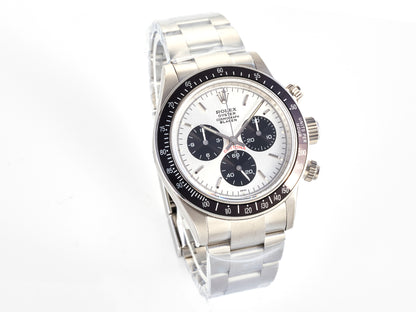 Custom PMSF Daytona Paul Newman 1:1 Best Edition White/Black Dial on SS 904L Bracelet DD4130 Custom Modded