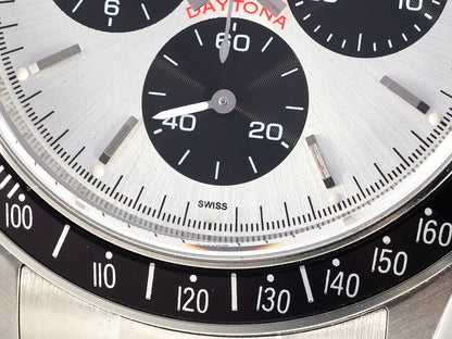 Custom PMSF Daytona Paul Newman 1:1 Best Edition White/Black Dial on SS 904L Bracelet DD4130 Custom Modded