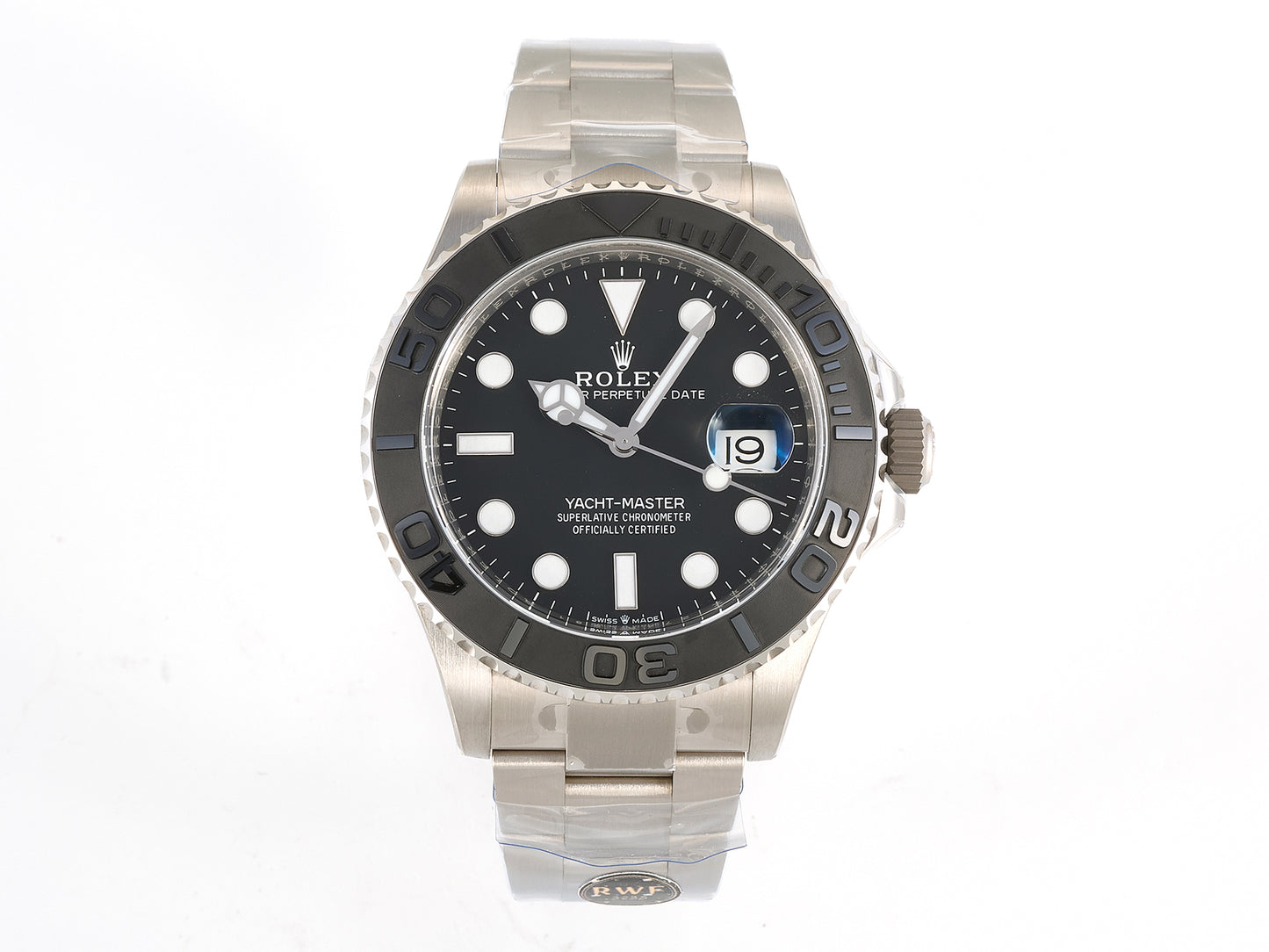 Yacht-Master 226627 Titanium RWF 1:1 Best Edition Black Dial on Titanium Bracelet JH3235 (Free Sprung)