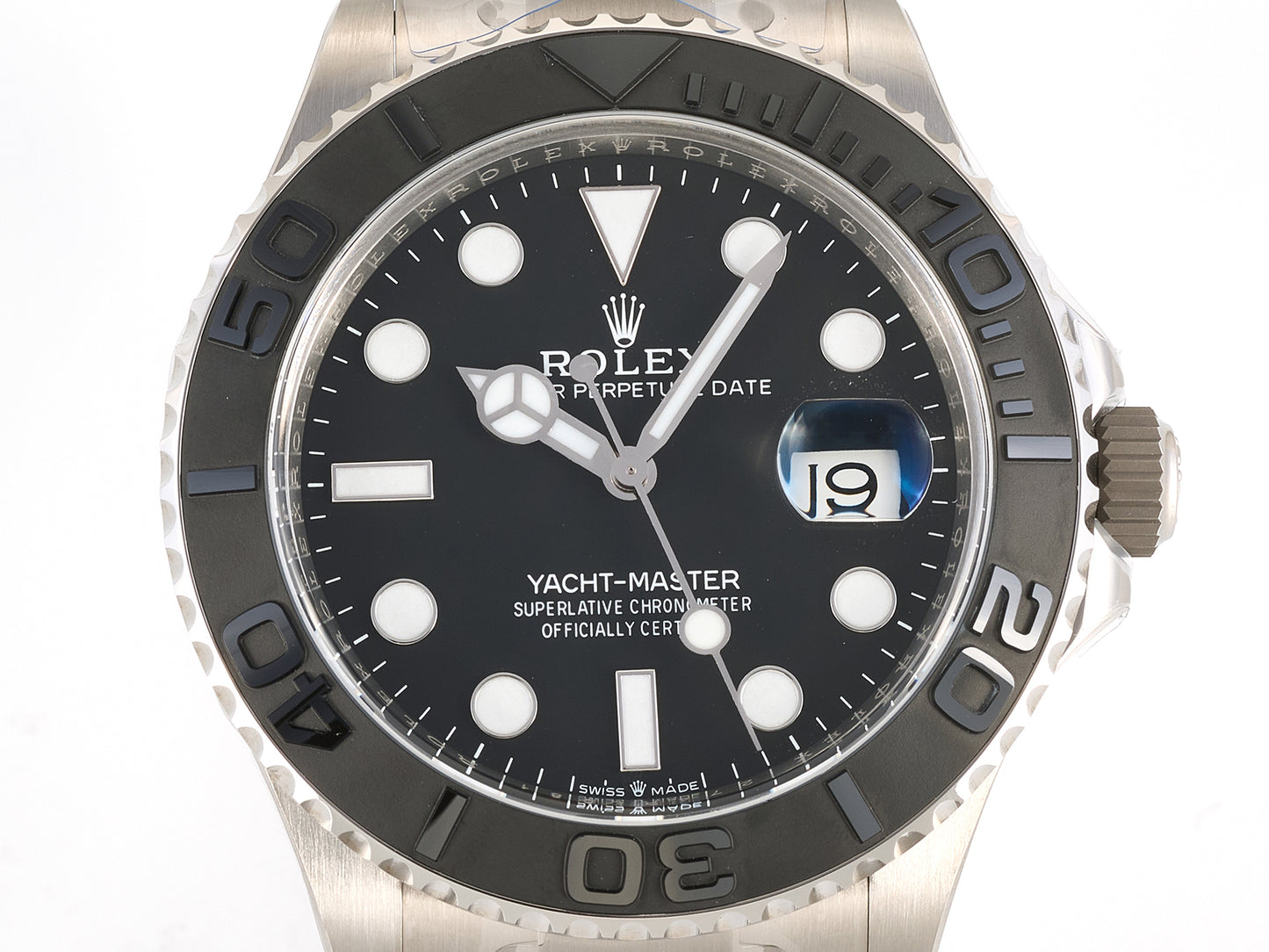 Yacht-Master 226627 Titanium RWF 1:1 Best Edition Black Dial on Titanium Bracelet JH3235 (Free Sprung)