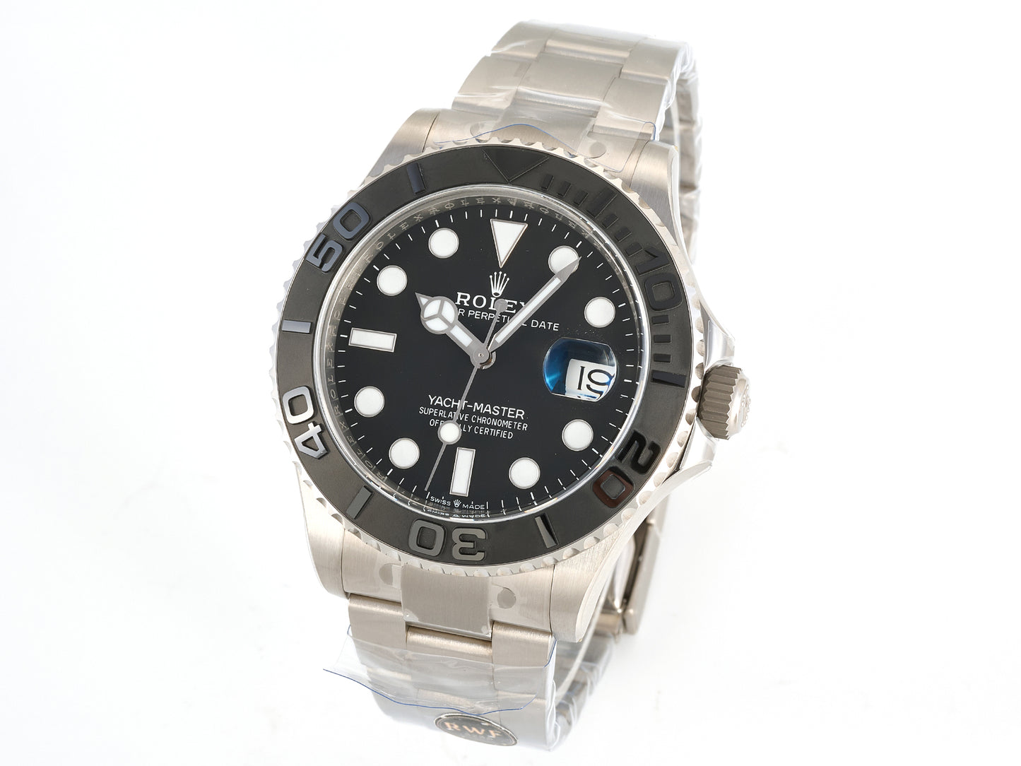 Yacht-Master 226627 Titanium RWF 1:1 Best Edition Black Dial on Titanium Bracelet JH3235 (Free Sprung)