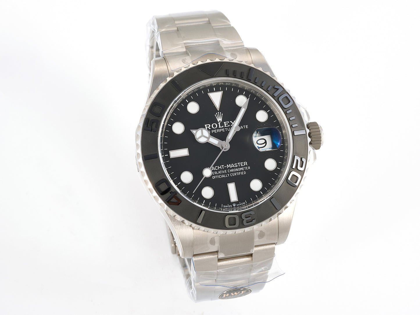 Yacht-Master 226627 Titanium RWF 1:1 Best Edition Black Dial on Titanium Bracelet JH3235 (Free Sprung)