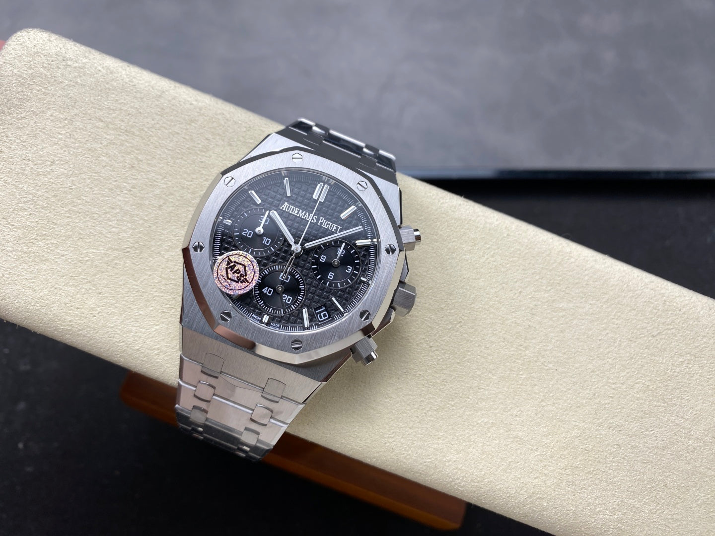 Royal Oak Chrono 26240 SS APSF 1:1 Best Edition Black Dial on SS Bracelet SA4401 Super Clone V2 (Free Sprung)