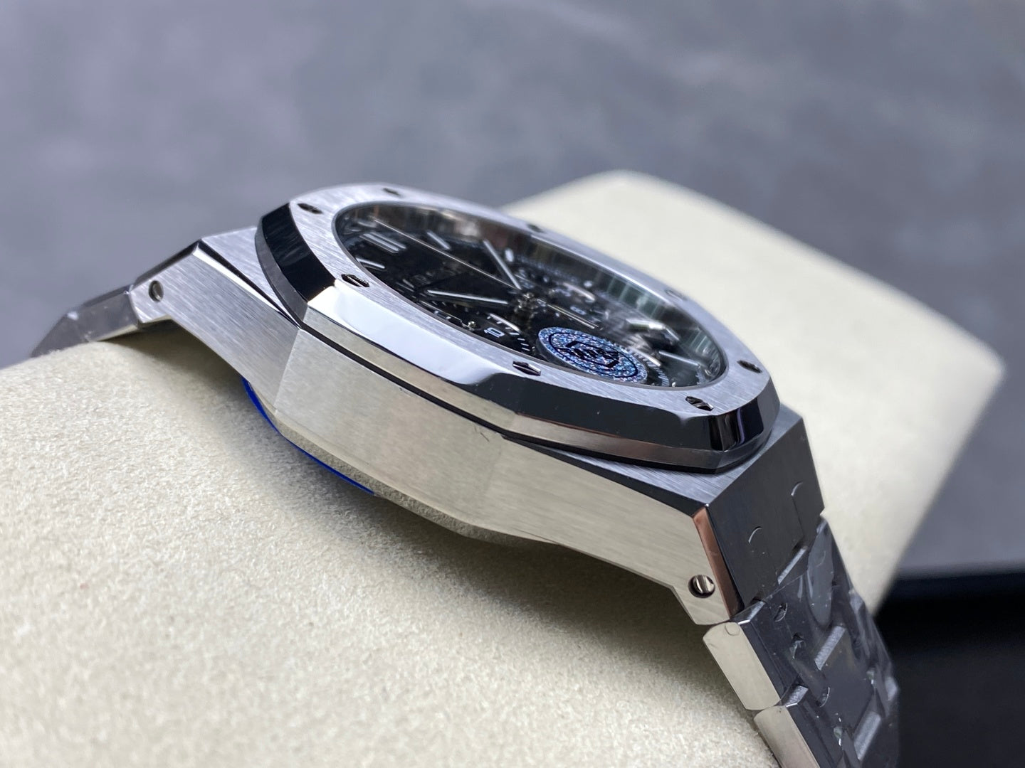 Royal Oak Chrono 26240 SS APSF 1:1 Best Edition Black Dial on SS Bracelet SA4401 Super Clone V2 (Free Sprung)