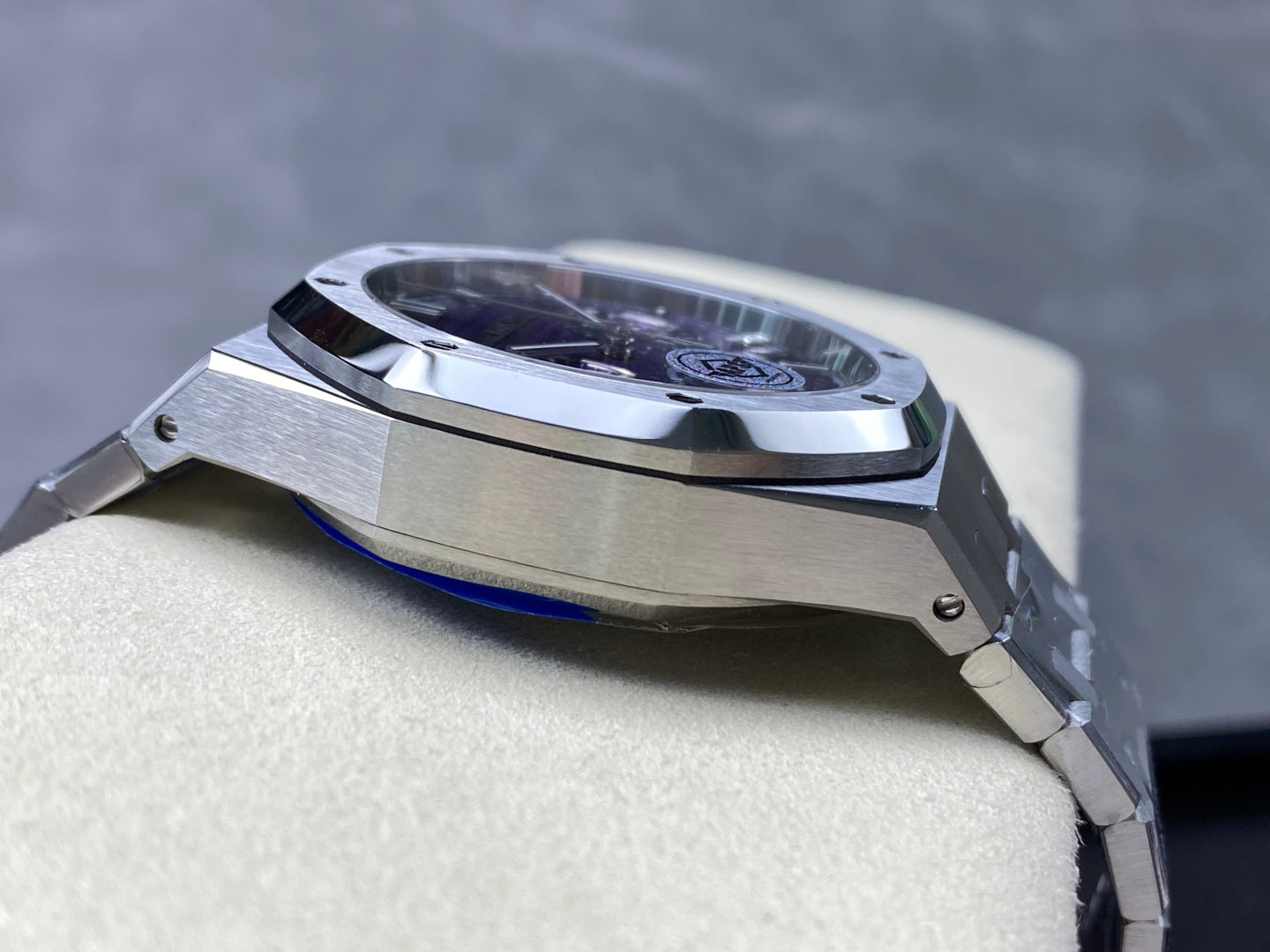 Royal Oak Chrono 26240 SS APSF 1:1 Best Edition Purple Dial on SS Bracelet SA4401 Super Clone V2 (Free Sprung)