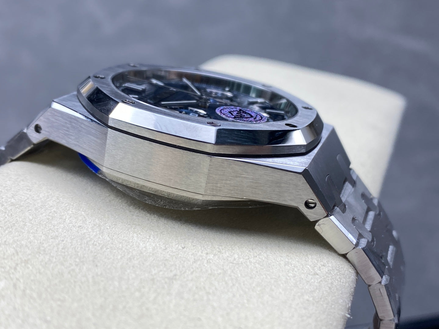 Royal Oak Chrono 26240 SS APSF 1:1 Best Edition Blue Dial on SS Bracelet SA4401 Super Clone V2 (Free Sprung)