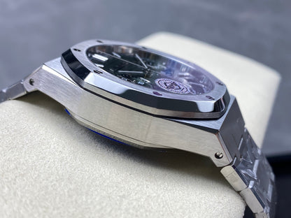 Royal Oak Chrono 26240 SS APSF 1:1 Best Edition Green Dial on SS Bracelet SA4401 Super Clone V2 (Free Sprung)