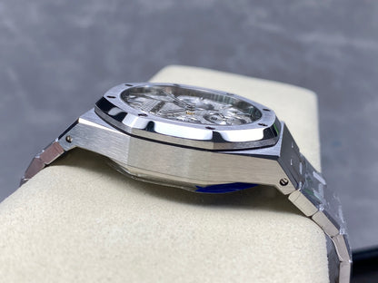 Royal Oak Chrono 26240 SS APSF 1:1 Best Edition White Dial on SS Bracelet SA4401 Super Clone V2 (Free Sprung)