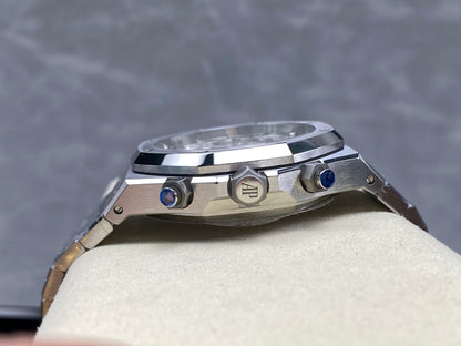 Royal Oak Chrono 26240 SS APSF 1:1 Best Edition White Dial on SS Bracelet SA4401 Super Clone V2 (Free Sprung)